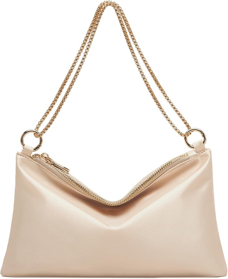 oscaurt Women's Evening Handbag Satin Shoulder Bag Purse for Prom Engagement Cocktail Party Wedding - Image 1